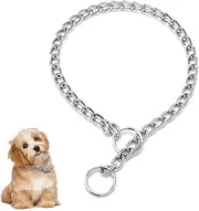 Chain Dog Training Choke Collar, Prong Collar Adjustable Stainless Steel Chain Slip Collar, Strong, Durable, Weather Proof, Tarnish Resistant Metal, Best for Small Medium Large Dogs