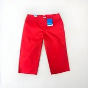 Columbia Womens Modern Classic Capri Pants Size 8 New Coral Flat Front