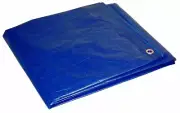 Poly Tarp 12x26 ft Blue Tarpaulin Trailer Cover Garden Work Camp Ground Sheet