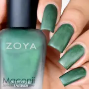 Zoya - Veruschka - Deep Forest Green Matte Velvet Effect Nail Polish