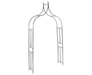 Garden Arch Dark Green Iron Weather-Resistant 120x38x258 cm Easy Assembly
