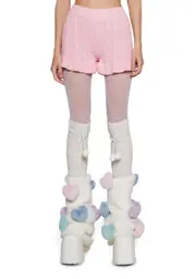 [Sugar Thrillz] Cozy Snowfall Knit Shorts