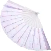 HAWILLOSCH Oxford Cloth Hand Fan Lightweight and Portable Foldable Design for Weddings Performances Home Decor and Festivals Stylish Decoration with Comfortable Cooling Experience