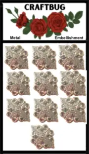 CRAFTBUG METAL EMBELLISHMENTS VINTAGE 10 ORNAMENTAL CODE B2-B12