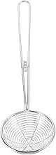 NOLITOY Asian Strainer Ladle Stainless Steel Fine Mesh Skimmer Spoon for Kitchen for Scooping Pearls Jelly Fruits Versatile Cooking Tool Silver Finish