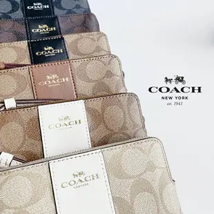 美國百分百【全新真品】Coach 手拿包 女用 PVC 錢包 皮包 零錢包 F58035 票卡夾 印花 六色 BJ82