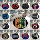 Gamepad Playstation Room Floor Mat Circle Round Carpet Anti-slip Chair Rug Mat