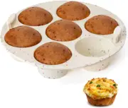 Silicone Muffin Pan for Air Fryer Oven Instant Pot, Nonstick 7 Cups Easy to Hand