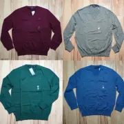 Men Polo Ralph Lauren Pull Over pima Cotton Sweater V Neck - STANDARD FIT