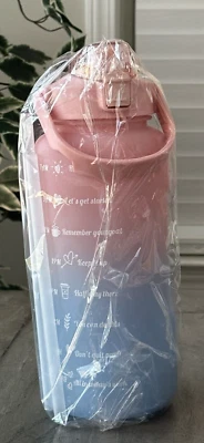 Motivational Water Bottle Time Marker Straw Leak Proof- 64Oz Water Bottles