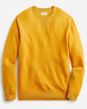 NWT Wallace & Barnes J Crew 100% Merino Wool Crewneck Sweatshirt Sweater Gold