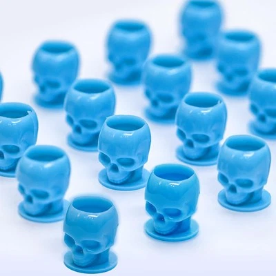 400pcs Skull Tattoo Ink Caps，Tattoo Ink Cups with Base Plastic Tattoo Caps In...