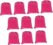 Beavorty 10pcs Velvet Drawstring Pouches for Jewelry Elegant Flannel Storage Bags for Rings Coins Travel Compact Portable Soft Pouches for Daily Use Stylish Protective for Women Men