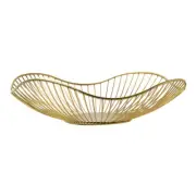 Iron Wire Fruit Bowl Bread Basket Storage Dish Dining J8R3 Table Object M6J6