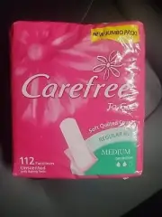 Carefree Med Protection Pantiliners Regular Size Flat Unscented 112 Ct Pack of 1