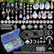 Sun Catcher Kit,Hung Chandelier Crystals Prisms Parts Sun Catchers Beads | Hung Sun Catcher Pendant Ornament, Rainbow Maker Pendants for Window Home Garden Christmas Day Party Wedding Decoration