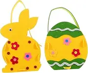 Cabilock Easter Felt Basket Easter Bag Tote Bag Candy Bucket Party Treat Storage Organizer