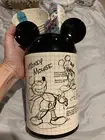 New Disney Sketchbook Mickey Mouse Ceramic 7” Cookie Jar Ears Lid 90 Years Magic