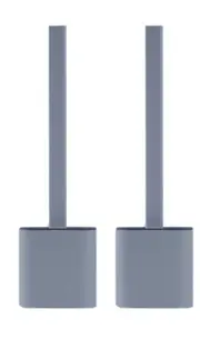 2PCS Bathroom Silicone Bristles Toilet Brush with Holder Creative Cleaning Brush Set