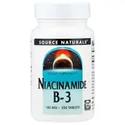 Source Naturals, Niacinamide B-3, 100 mg, 250 Tablets