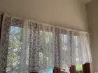 91 cm drop Lace Rod Pocket Curtain - White Sheer Lace -GLENDA buy per metre