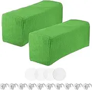 uxcell 2pcs Couch Arm Covers, Armchair Sofa Arm Covers with Twist Pin, Anti-Slip Furniture Protector Slipcovers for Chairs/Sofas, Grass Green