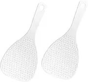 PHENOFICE 2pcs Nonstick Rice Spoon Practical Kitchen Utensil for Easy Serving Food Grade Materials Temperature Resistant Compatible with Rice Cookers Sleek Design