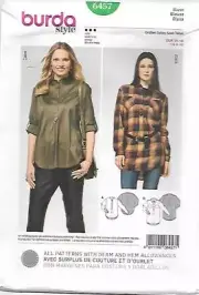 79 BURDA 6457: SHIRT SIZE 8-20 SEWING PATTERN