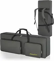 AKOZLIN Keyboard Bag Portable Electric Piano Padded Case Gig Bag Universal Waterproof Oxford Thicken Gig Bag with 10mm Pearl Padded, 49key-length 34", Modern