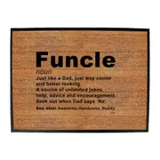 Funcle Noun Uncle - Funny Novelty Doormat Man Cave Floor mat