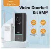 Wireless Smart Video Doorbell with 5MP Camera, Two-Way Audio & Motion Detection