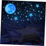 Glow in The Dark Stars for Ceiling Stickers,Moon and Stars Staring Theme