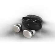 [Truly Wireless] Invisible bluetooth Earphone Stereo Bass Sound Noise Cancelling Headset With HD Mic SILVER COLOR