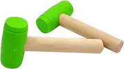 ERINGOGO 2Pcs Simulation Wooden Hammer Bright and Craft Tools for Boys and Safe and Lightweight Educational Playset for Birthdays Parties and Learning Activities