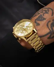 Nixon Sentry Chrono Watch Gold - Size ONE