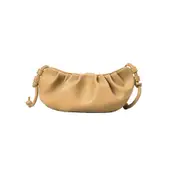 Women PU Leather Day Clutch Bag Pleated Shoulder Messenger Bag Solid Candy Color Small Ladies Crossbody Handbags