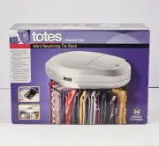Totes Mini Electronic Revolving Tie Rack 30 Individual Tie Hangers Brand New!