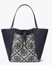 Tory Burch McGraw T Monogram Dragonfly Tote Tory Navy NWT $758 Dustbag