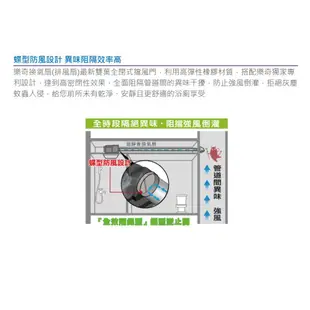 樂奇 超靜音 換氣扇 排風扇 EV-25D DC直流 最佳省電 適用6-8坪