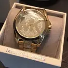 New Michael Kors Gold Women's Bradshaw Gold-tone Pavé Watch MK6487