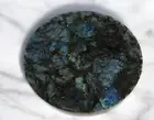 18" Labradorite Stones Side Table Top Handmade Furniture Decor