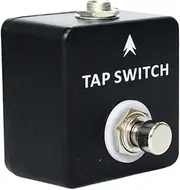 rockible Tap Tempo Switch Guitar Pedal Foot Switch Portable Guitar Parts Single Momentary Footswitch for Stage Performance Musician