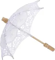 [VALICLUD] Lace Umbrella Parasol for Weddings Elegant Floral Design Lightweight Stylish Bridal Accessory for Tea Parties and Dance Events Radius
