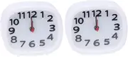 ABOOFAN 2pcs Luminous Boys and Girls Alarm Clock Manual Wind Compact Silent Wall-Hanging Alarm Analog for Boys and Girls and Friends