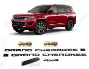 Matte Black Front Rear Door 4x4 Overland Emblem 2022+ Jeep Grand Cherokee 2RowWK (for: Jeep)