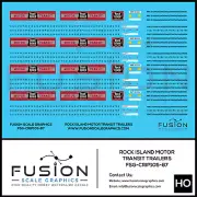 HO Scale Rock Island Motor Transit Trailers Decal Set