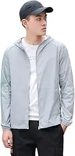 LAPOOH Men Sun Protective Clothing-Proof Quick Dry Thin Breathable Lightweight Waterproof Summer Outdoor Protective Jacket
