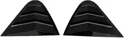 Compatible with Seat Ibiza 2008 2009 2010 2011 2012 Car Rear Louver Window Side Shutter Cover Trim Sticker Vent Scoop ABS Carbon Fiber ABS(Black)