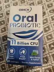 OIHCH Oral Probiotics for Mouth Bad Breath 60 Mint Lozenges NEW SEALED