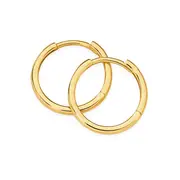 9ct Gold 11mm Plain Sleepers